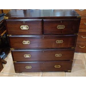 Small Officer's Chest Of Drawers In Rosewood 