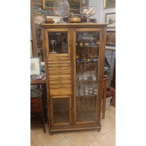 1900 Poplar Dentist Display Cabinet