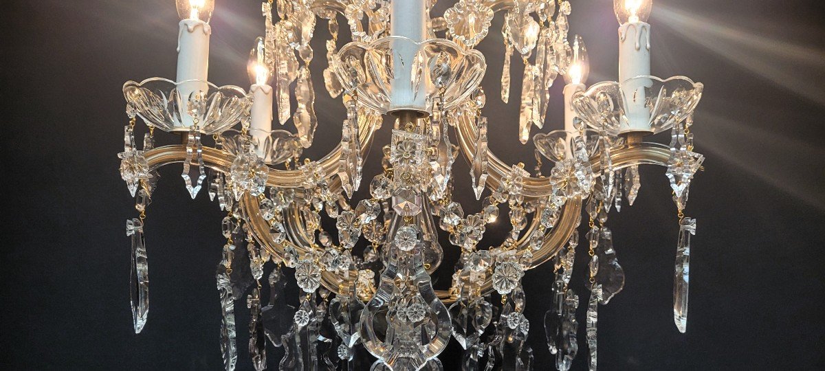 Fantastic Maria-theresia Chandelier With 6 Light Points, Bronze.-photo-4