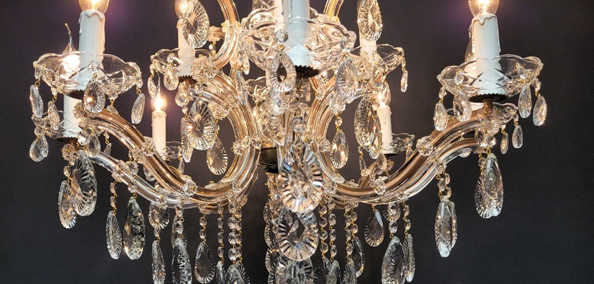 ​maria-theresia Chandelier Restored With 12 Light Points.-photo-3