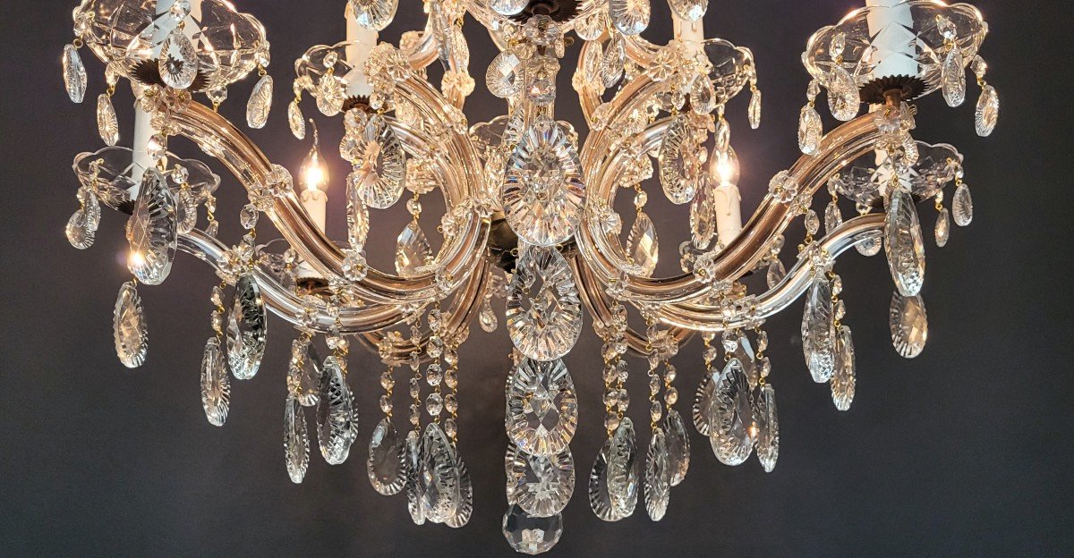 ​maria-theresia Chandelier Restored With 12 Light Points.-photo-4