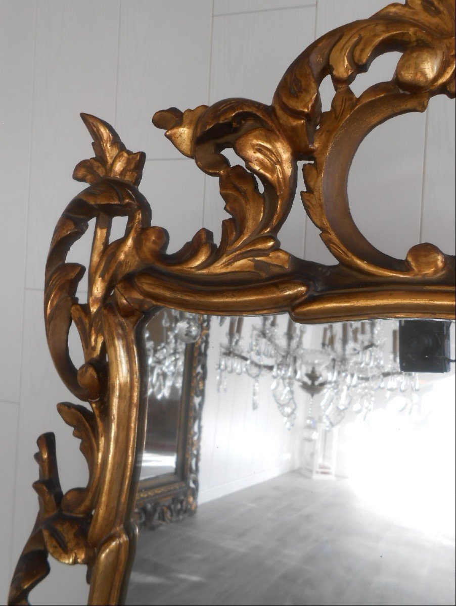 Beautiful Old French Mirror, Louis XV-photo-3