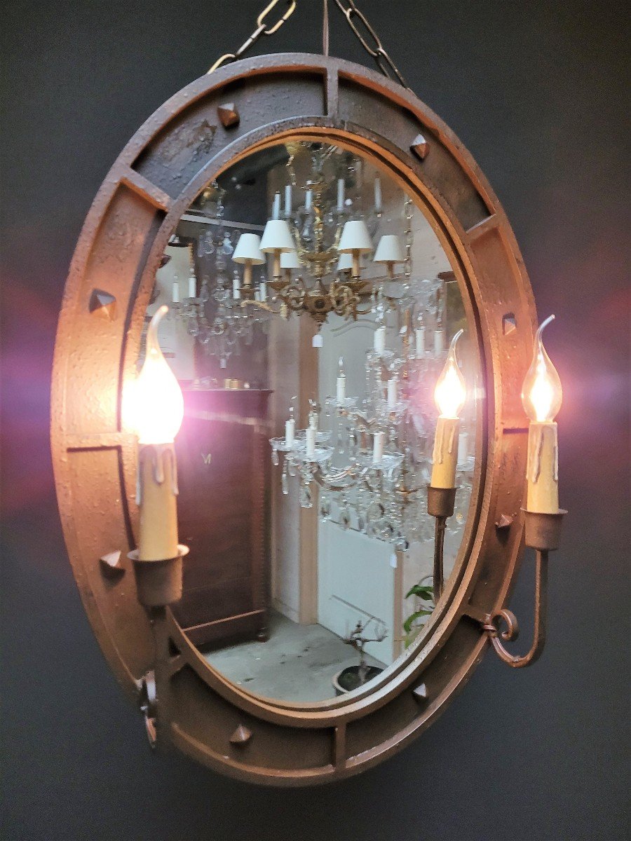 Wrought Iron Mirror.-photo-4