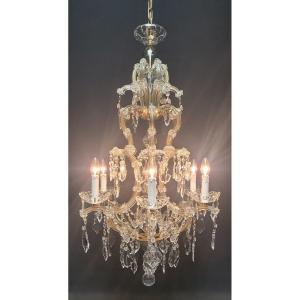 Fantastic Maria-theresia Chandelier With 6 Light Points, Bronze.