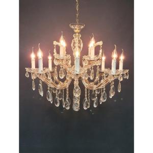 ​maria-theresia Chandelier Restored With 12 Light Points.