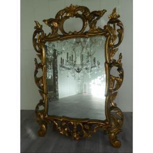 Beau Miroir Ancien Français, Louis XV