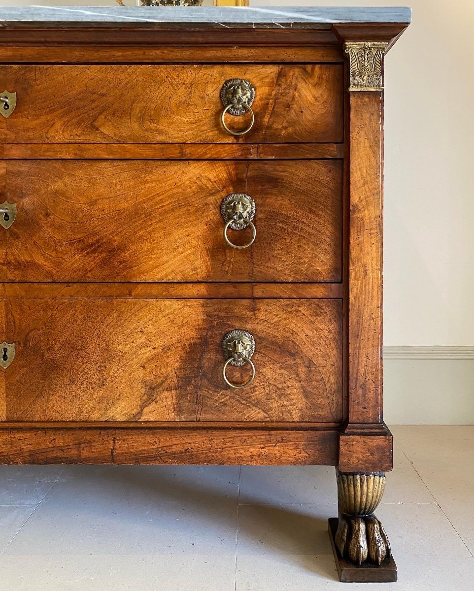 Commode Directoire En Bois De Noyer.-photo-3