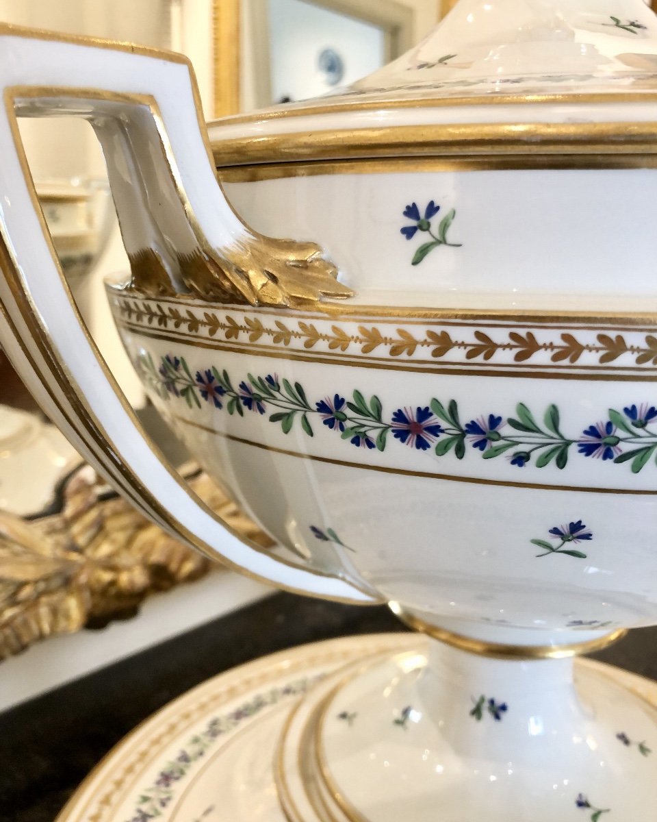 Grande Soupière Sur Piédestal De La Manufacture Royale De Porcelaine De Vienne.-photo-4