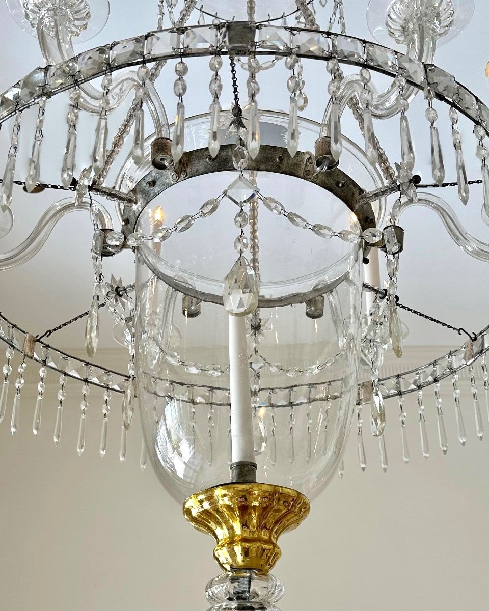 Neoclassical Bell Lantern Six-arm Chandelier-photo-4