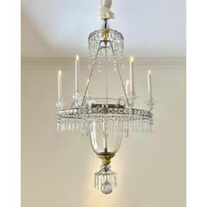 Neoclassical Bell Lantern Six-arm Chandelier