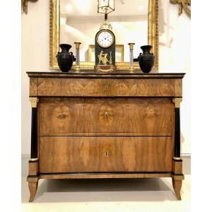 Commode Originale Biedermeier En Noyer