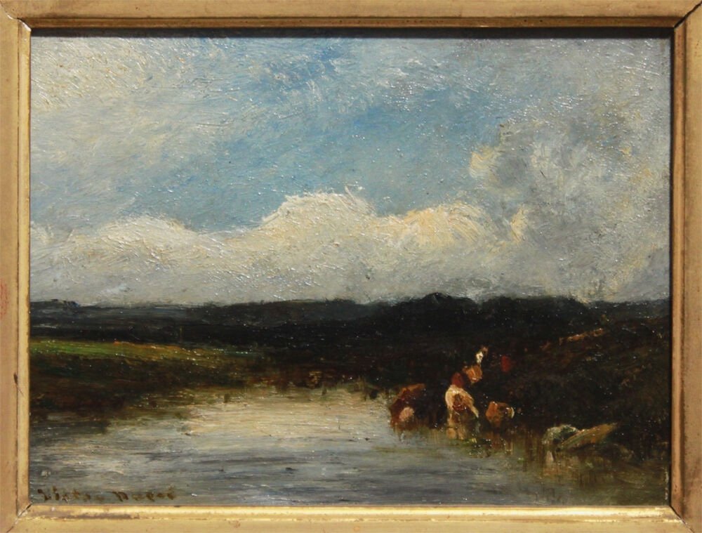 Dupre, Leon-victor * 1816-1879 -barbizon- Fluvial Landscape-photo-2