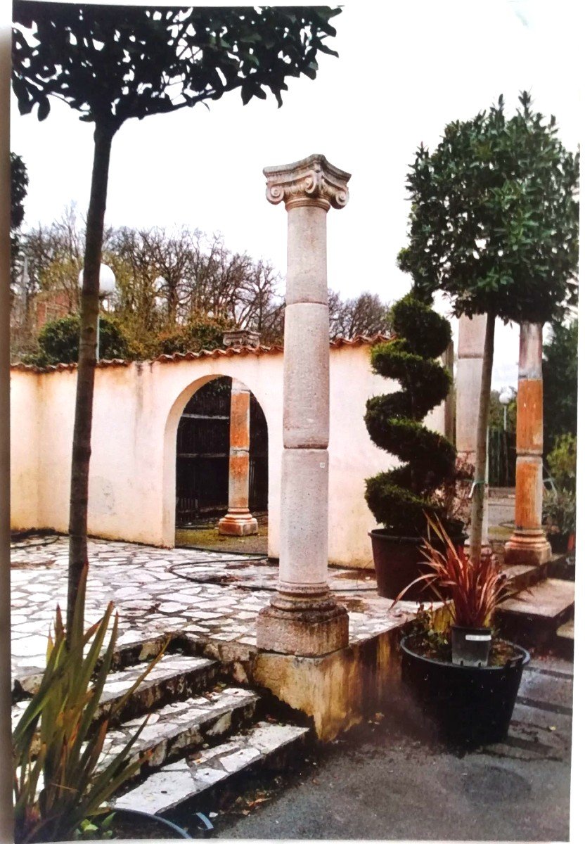 Paire De Colonnes Romanes / Corinthiennes 285 X 40 en Béton  (ajustable en Hauteur) 