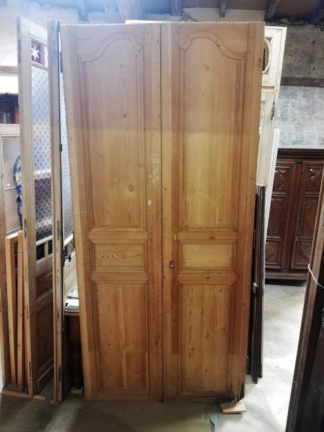 Pair Of Double-sided Louis XV Doors In 275x125 / Old Door / Communication Doors 