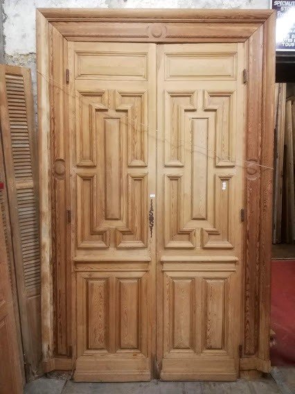 Paire De Portes Palières / Portes De Communication Avec Chambranle En 297x190 