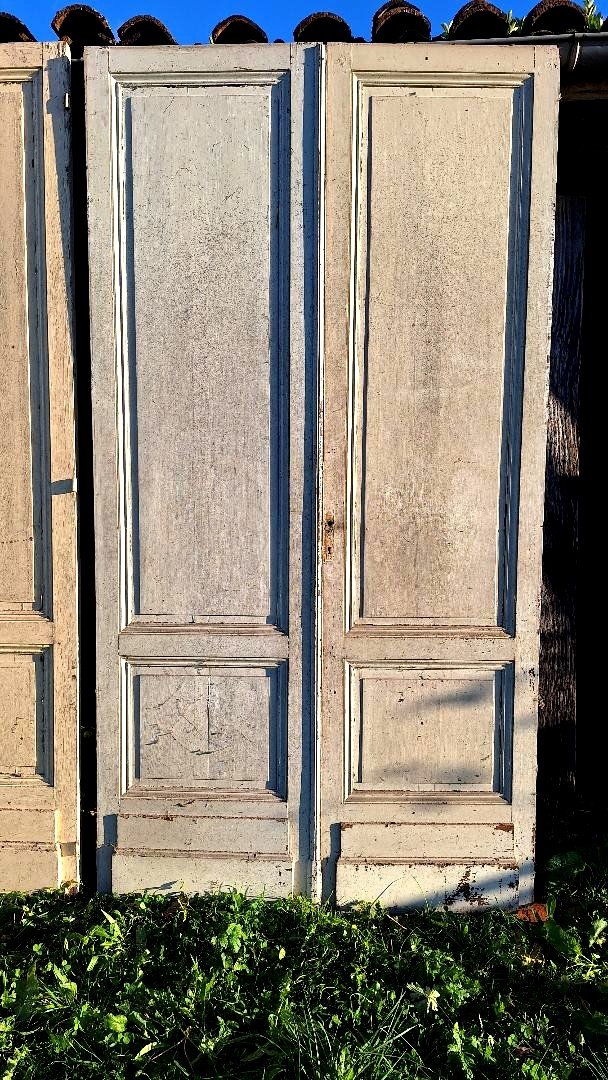 Double Pair Of 19th Century Haussmann Period Doors / Communication Doors / Woodwork-photo-3