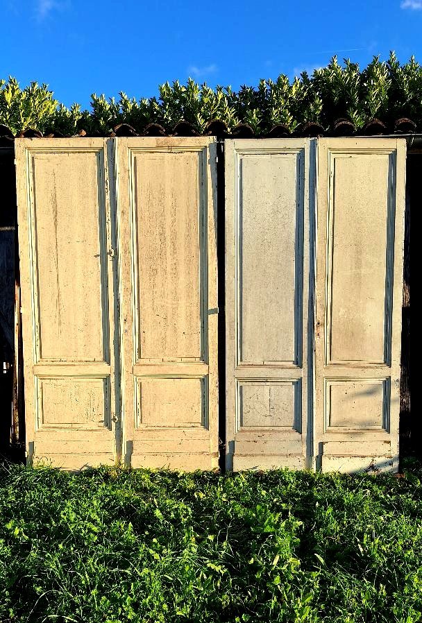 Double Pair Of 19th Century Haussmann Period Doors / Communication Doors / Woodwork