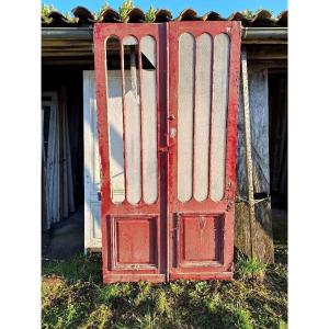 Double Glass Door Bordeaux Pair Of Loft Doors Workshop Orangery Deco Facade Store