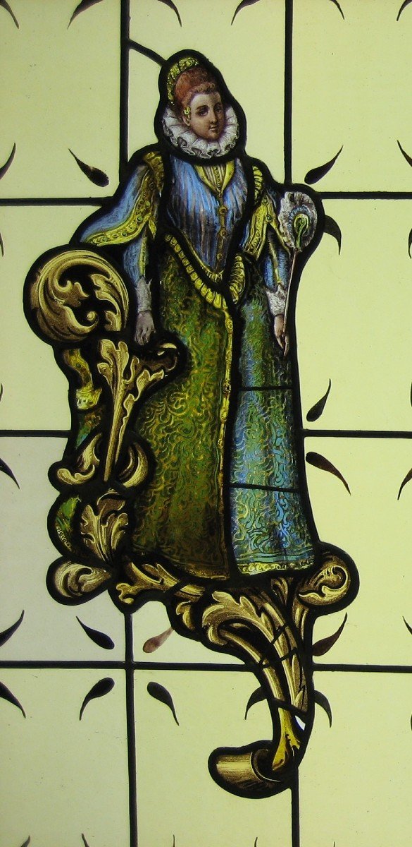 Stained Glass Window - Stained Glass Windows - Renaissance Style Characters-photo-2