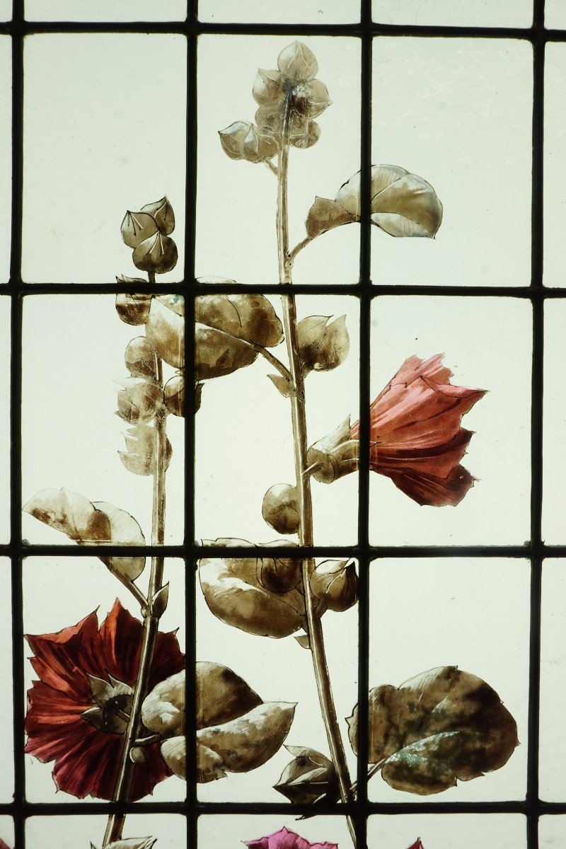 Stained Glass Windows - Hollyhocks-photo-2