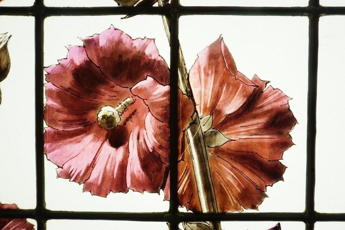 Stained Glass Windows - Hollyhocks-photo-1