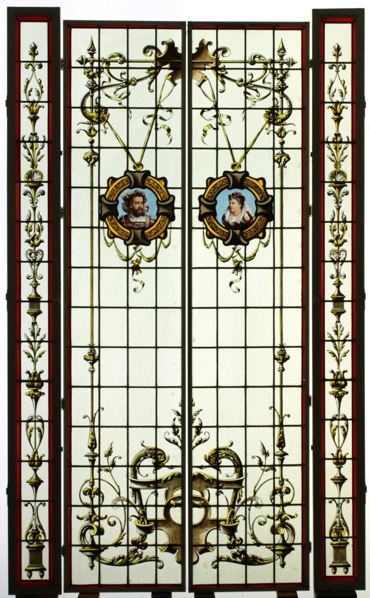 Stained Glass - Stained Glass Windows - Renaissance Couple