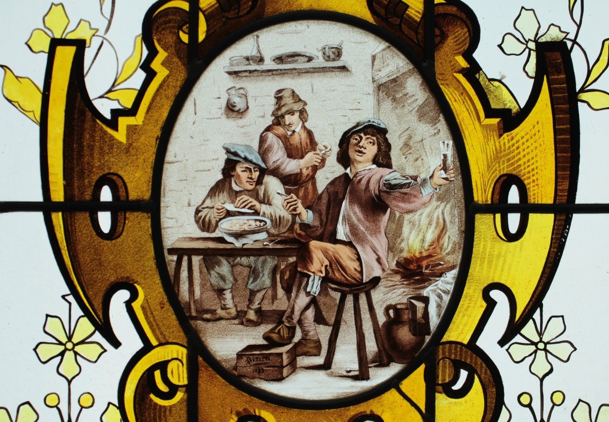 Stained Glass - Stained Glass Windows - Tavern Scene-photo-2