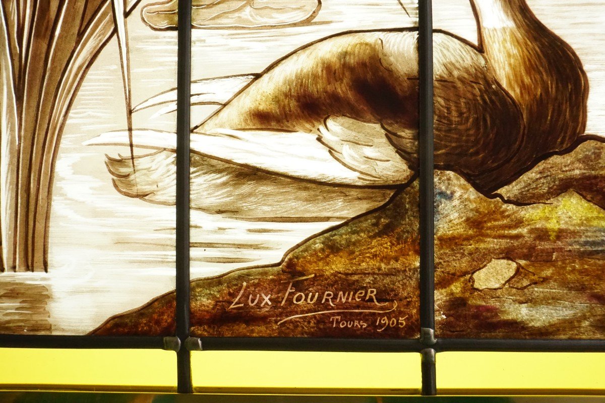 Stained Glass - Stained Glass Windows - Heron And Ducks - Lux Fournier-photo-4