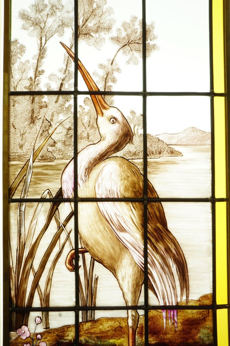 Stained Glass - Stained Glass Windows - Heron And Ducks - Lux Fournier-photo-2