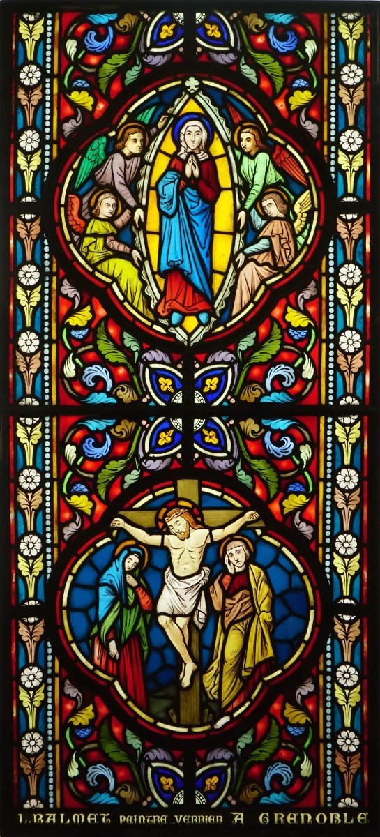 Vitrail - Vitraux - Assomption Et Crucifixion