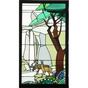 Stained Glass –deer By The Water