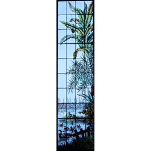 Stained Glass - Stained Glass - Ducks Under A Palm Tree