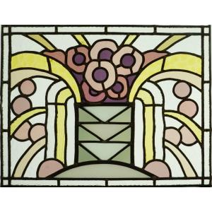 Stained Glass - Stained Glass - Art Deco Flowers