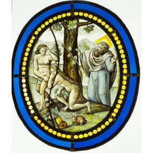 Stained Glass - Adam And Eve Expelled From Paradise