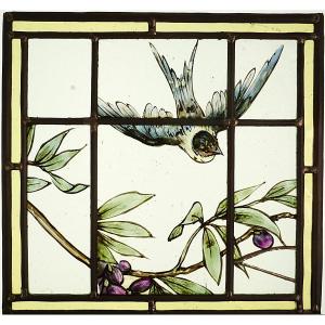 Stained Glass - Stained Glass Windows - Swallow And Olive Branch