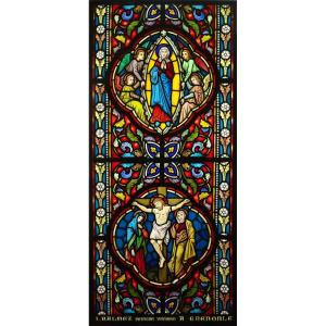 Stained Glass - Stained Glass Windows - Assumption And Crucifixion