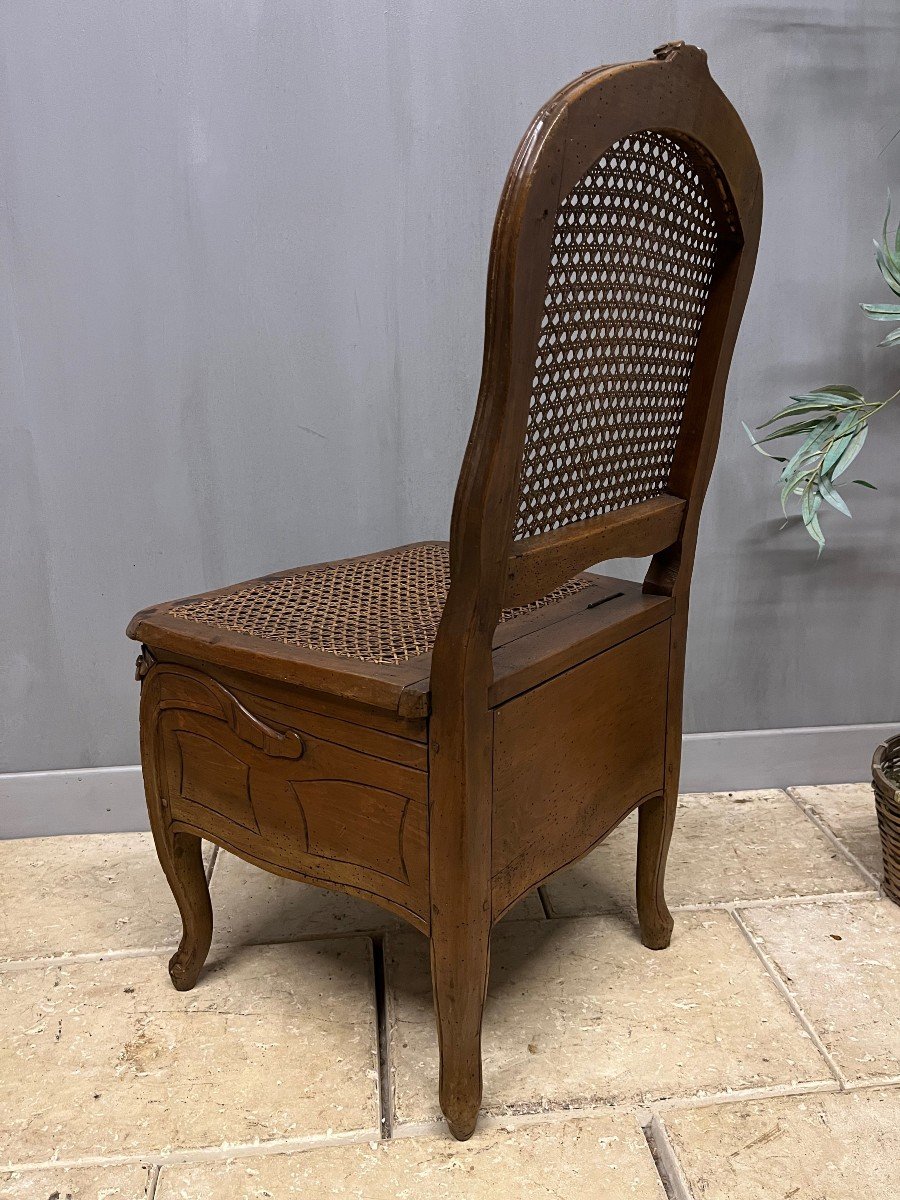 Louis XV Period Commode Seat Beech Convenience Chair-photo-4