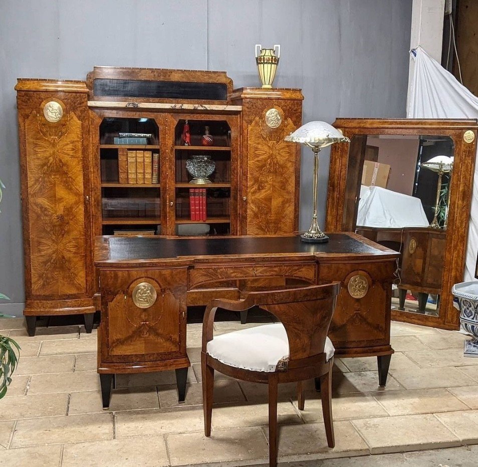 Art Nouveau Library Showcase By George Guérin In Paris Cupboard Support Furniture-photo-3