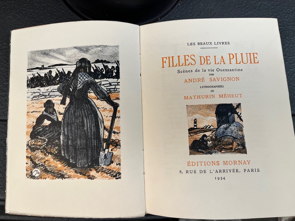 Book “daughters Of The Rain” A. Savignon Lithographs By Mathurin Méheut