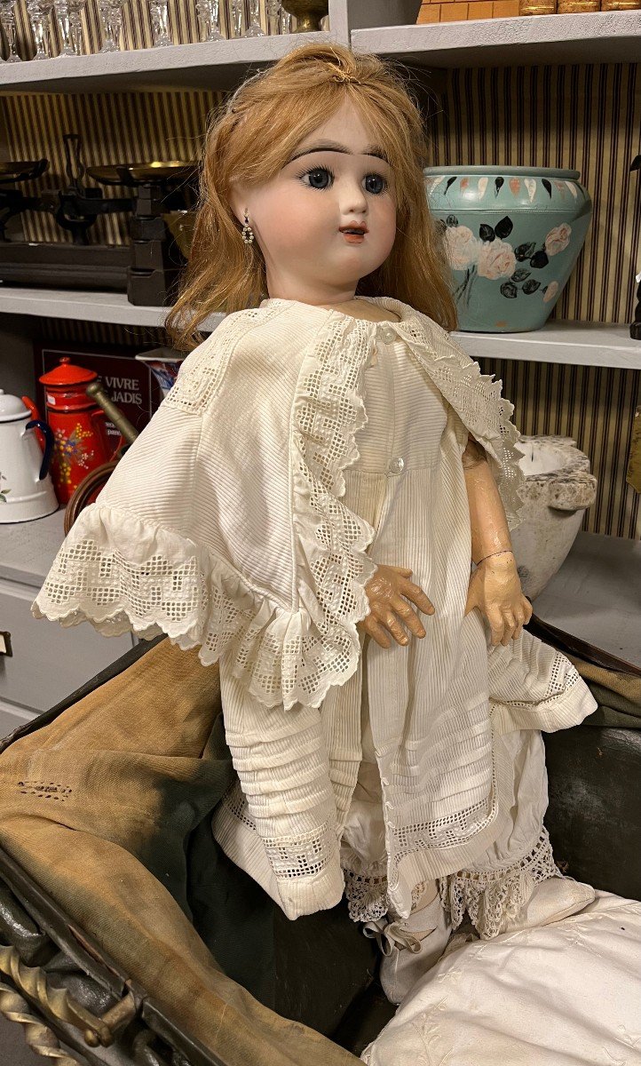 Large Porcelain Doll Eden Baby Paris No. 13 70 Cm -photo-1