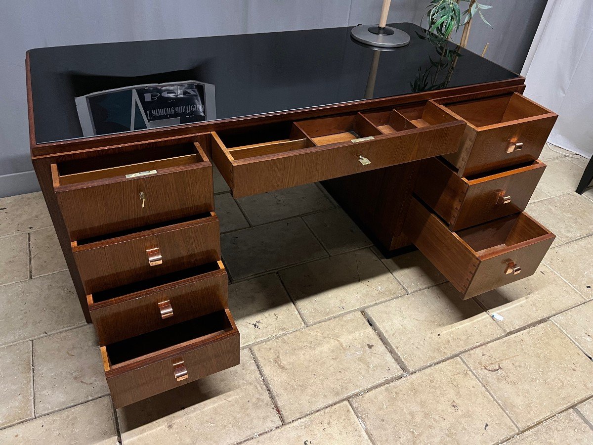 Art Deco Rosewood Flat Desk -photo-3