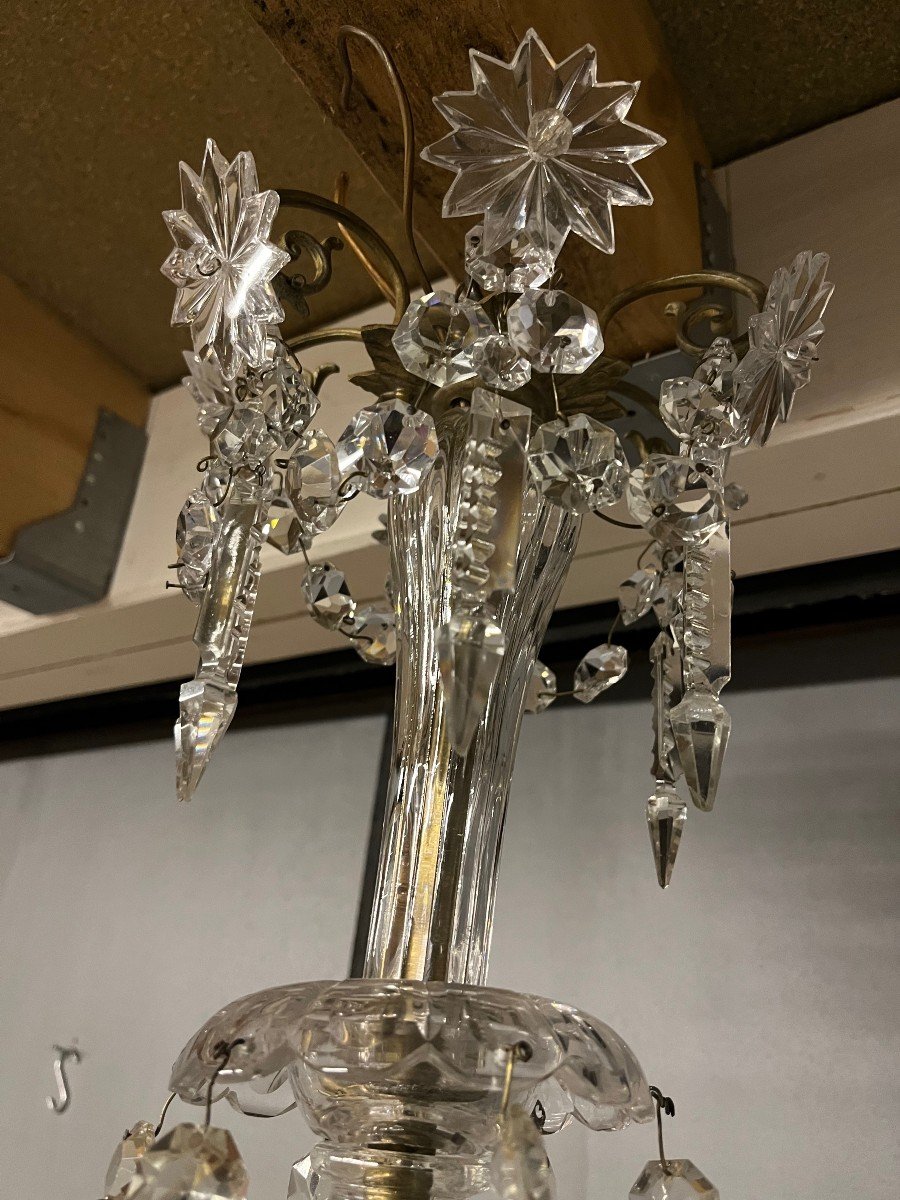 Large Chandelier With Crystal And Bronze Tassels Height. 100-photo-4