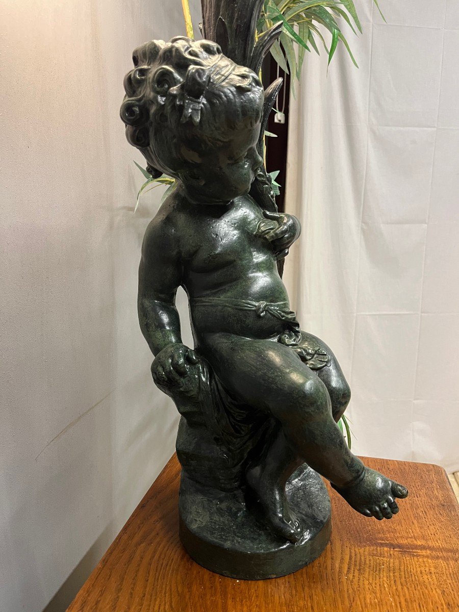 Lampe Fonte De Jardin Putti chérubin angelot -photo-1