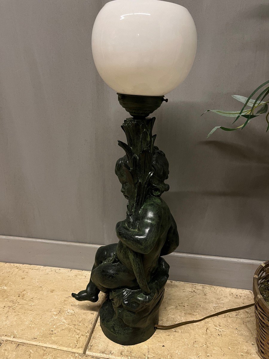 Lampe Fonte De Jardin Putti chérubin angelot -photo-4