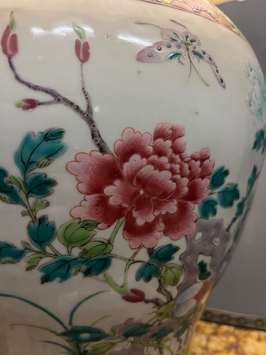 Lampe Chinoise famille  Rose  Potiche Chine-photo-6