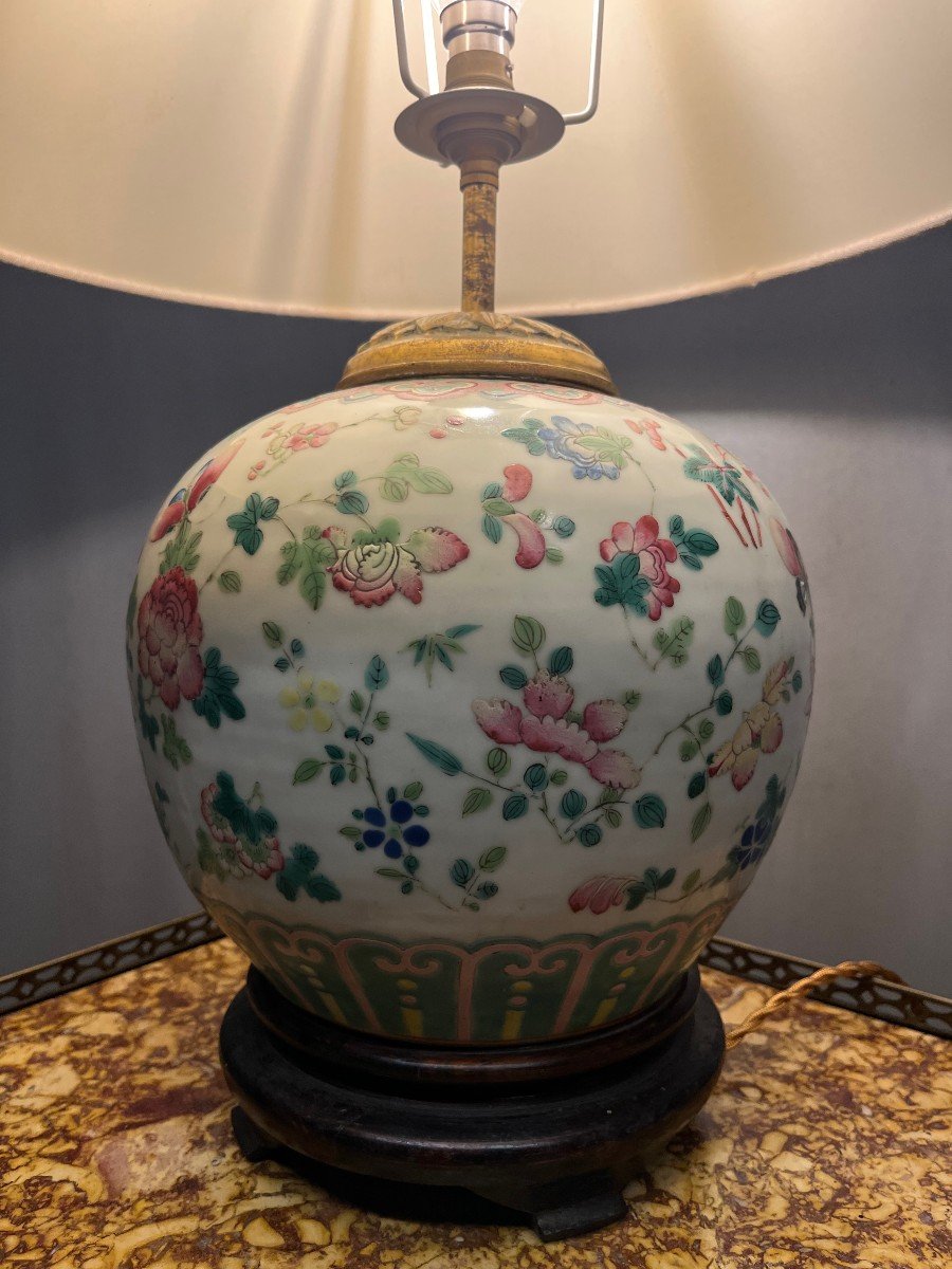 Lampe Chinoise Famille  Rose  Pot Chine-photo-1