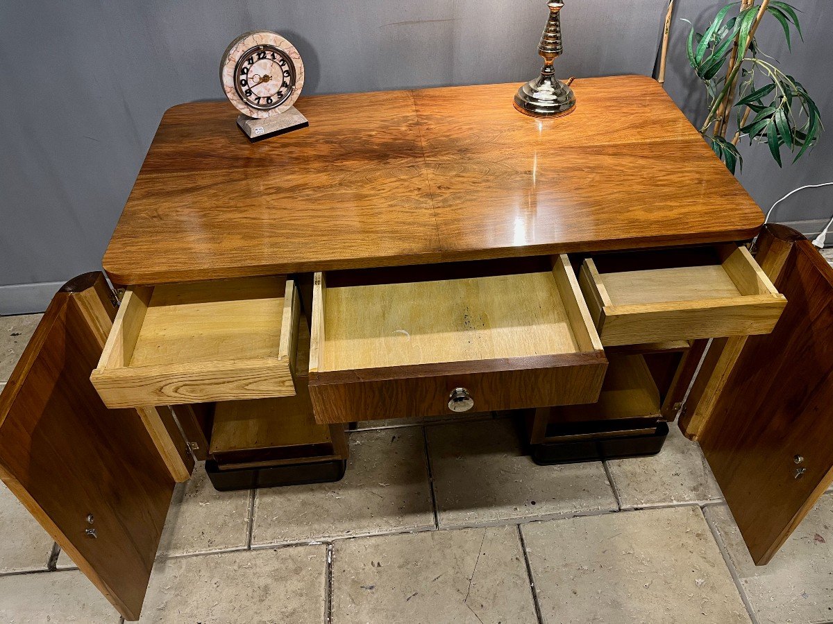 Art Deco Walnut Desk -photo-1