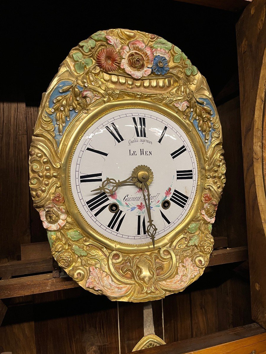 Horloge Comtoise Bretonne  Avec Balancier à Automate Thème Marine-photo-3