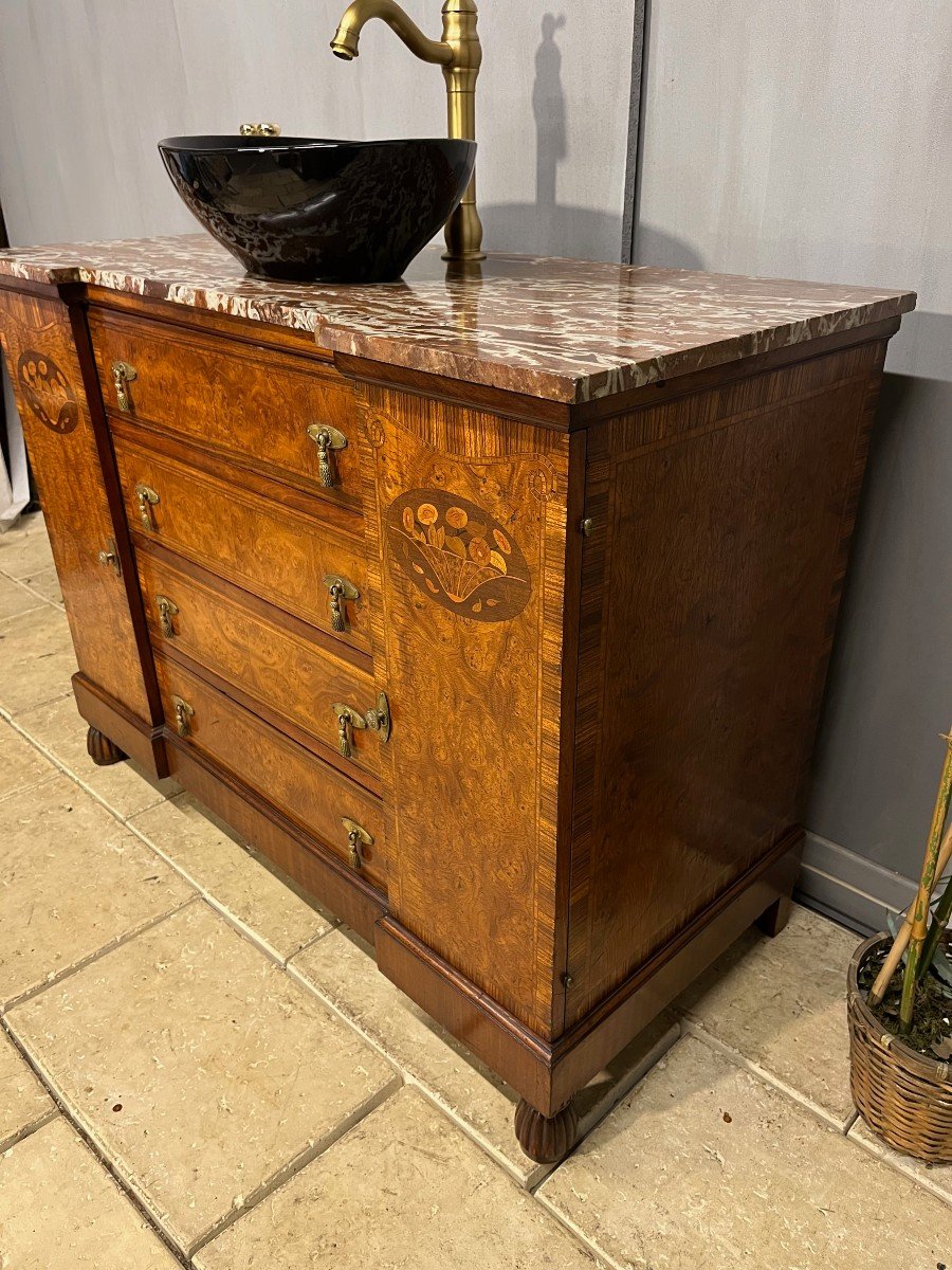 Antique Art Nouveau Bathroom Cabinet-photo-1