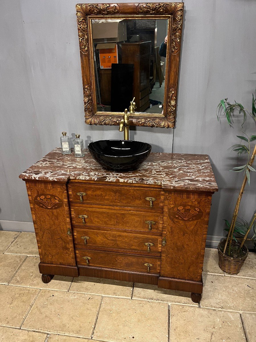 Antique Art Nouveau Bathroom Cabinet